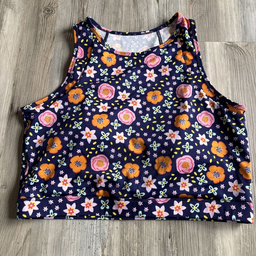 NWOT POP Fit Athleisure Workout Top With Removable Padding Size XL